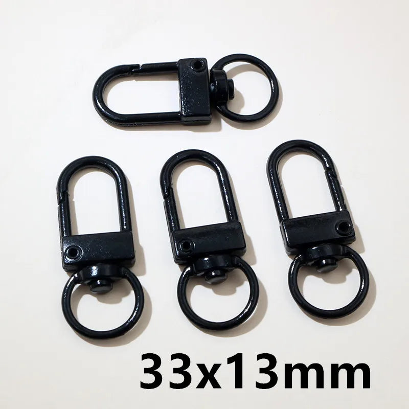 10pcs 26x19/33x13mm Snap Lanyard Swivel Lobster Claw Clasp Hooks DIY Jewelry Making Accessories Findings for Keychains Backpack