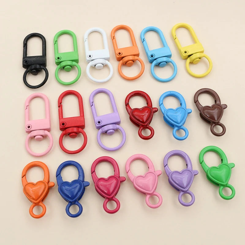 10pcs 26x19/33x13mm Snap Lanyard Swivel Lobster Claw Clasp Hooks DIY Jewelry Making Accessories Findings for Keychains Backpack