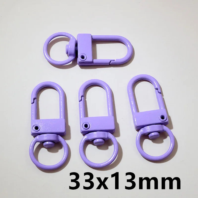 10pcs 26x19/33x13mm Snap Lanyard Swivel Lobster Claw Clasp Hooks DIY Jewelry Making Accessories Findings for Keychains Backpack