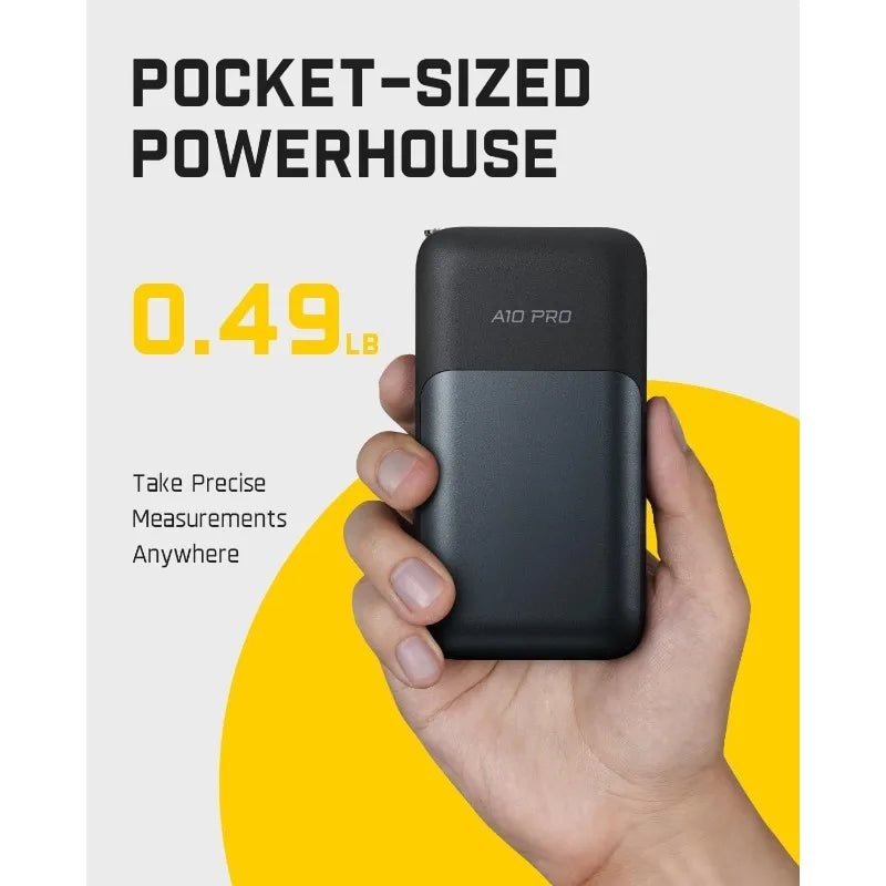 A10 Pro 2-in-1 Digital Laser Tape Measure With HD IPS Color Display,165Ft Rechargeable Laser Measurement Tool & 9.8Ft Measuring