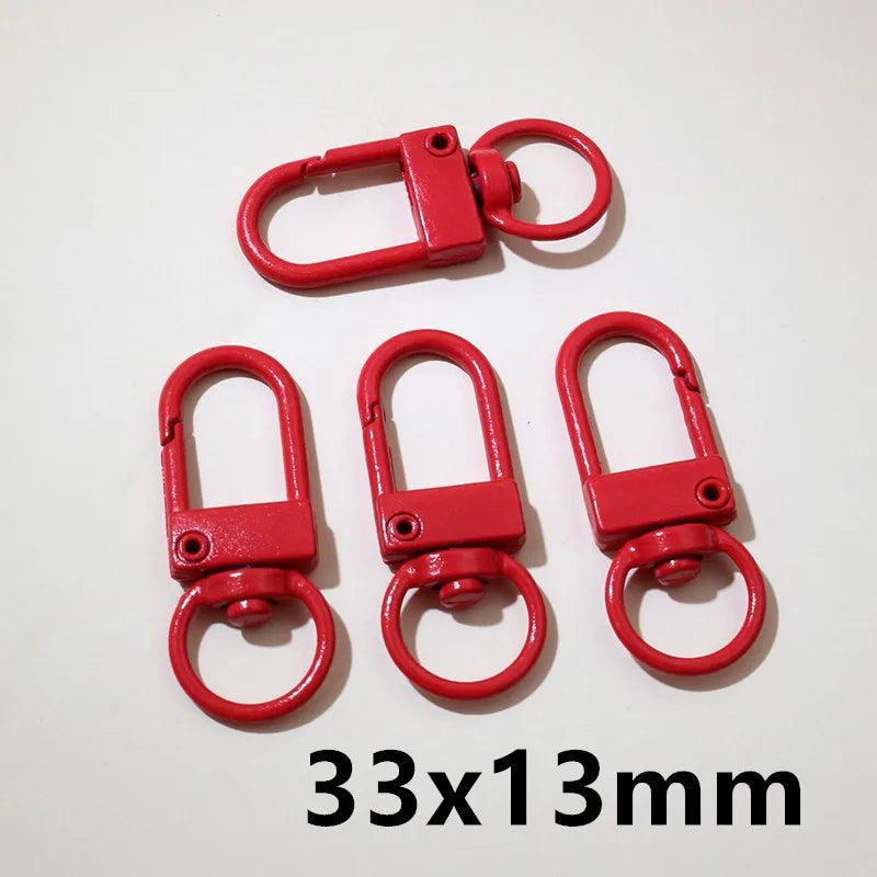 10pcs 26x19/33x13mm Snap Lanyard Swivel Lobster Claw Clasp Hooks DIY Jewelry Making Accessories Findings for Keychains Backpack