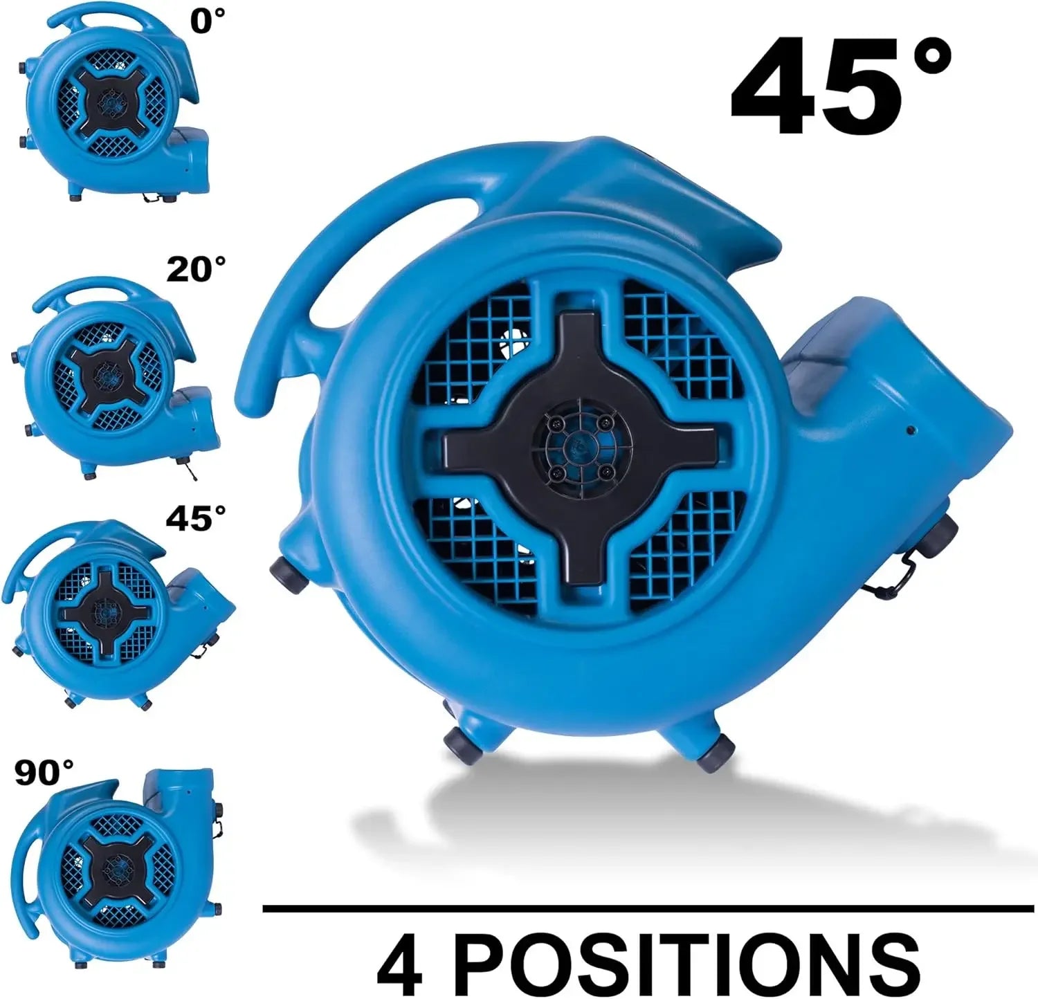 P-830 Pro 1 HP 3600 CFM Centrifugal Air Mover, Carpet Dryer, Floor Fan, Blower,