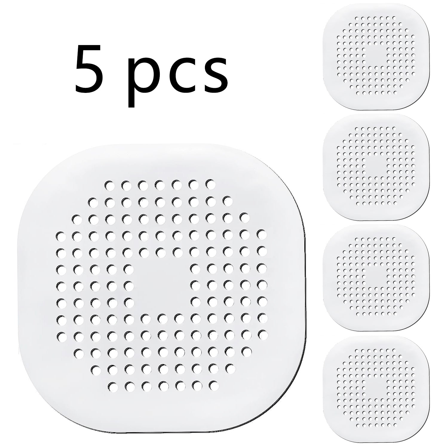 1pc or 4pcs Silicone Bathroom & Kitchen Drain Protector - Anti-Clog Shower Tub Floor Drain Plug, Non-Slip Bathroom Sink Drain Cover, Easy-Clean Drain Filter for Bathtub, Shower, Sink - Prevents Hair Clogs, Debris Buildup - Ba