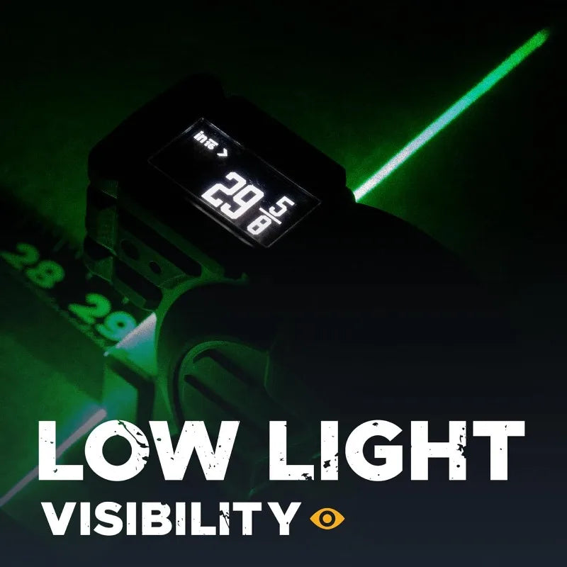 T1 Tomahawk Digital Tape Measure - Professional Accurate Measuring Tool, Green Laser, Measurement Shared Over Bluetooth
