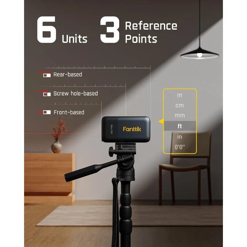 A10 Pro 2-in-1 Digital Laser Tape Measure With HD IPS Color Display,165Ft Rechargeable Laser Measurement Tool & 9.8Ft Measuring